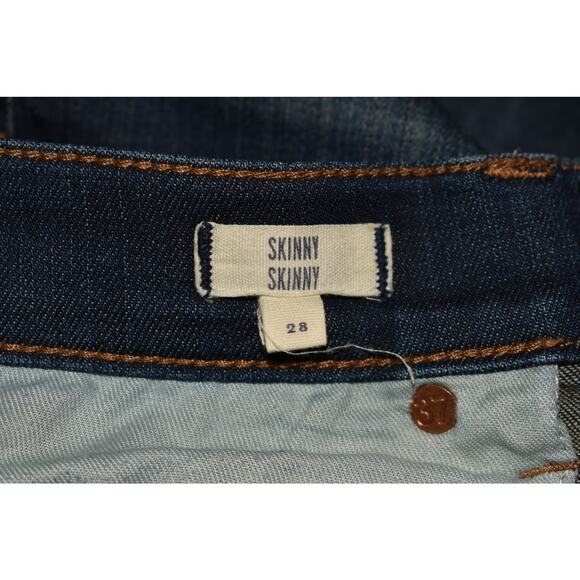 MADEWELL‎ $128 Mid-Rise Skinny Jean Lakeshore Wash Dark Stretch Denim Size 28 - Picture 4 of 4